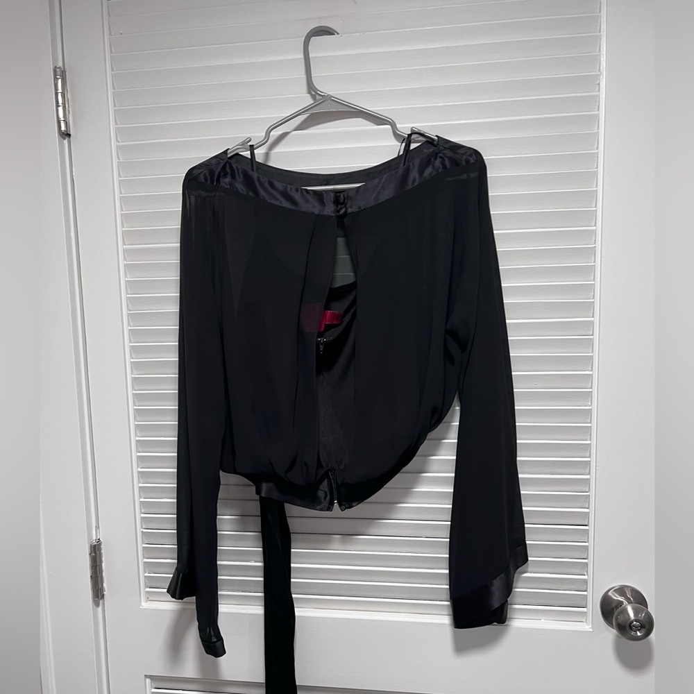 Black Js Collection Blouse Size 10 - image 4